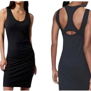 Athleta Black Rafina Racerback Cut Out Athletic Tank Dress Size XL